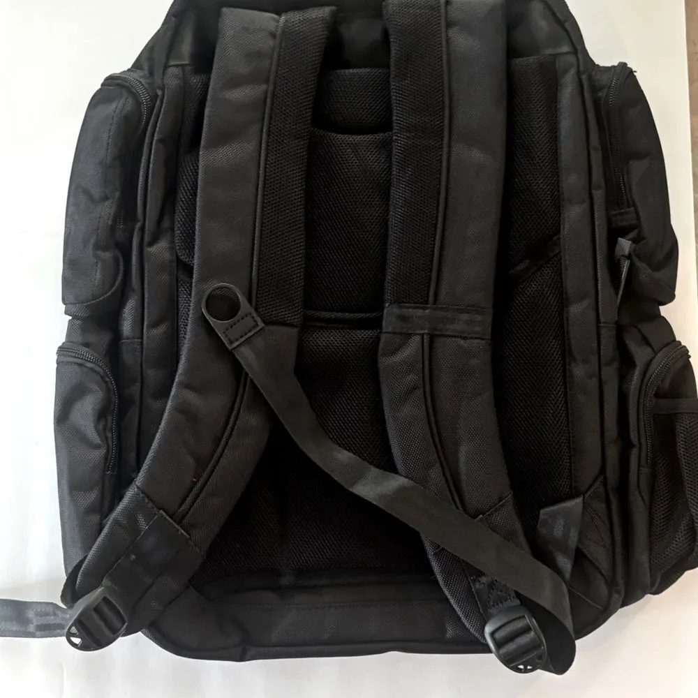 Perry Ellis Black 350 Laptop Backpack- Black travel bag, business bag $160 bag